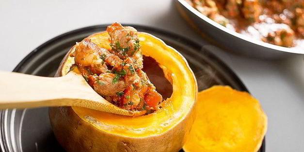 фаршированная бараниной тыква