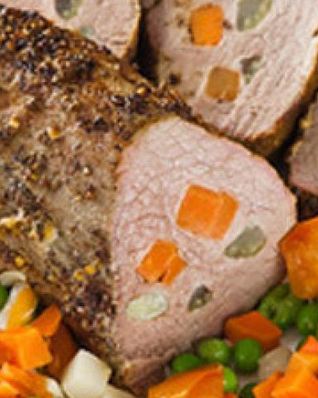 Фаршированное мясо, запеченное в горчице и специях