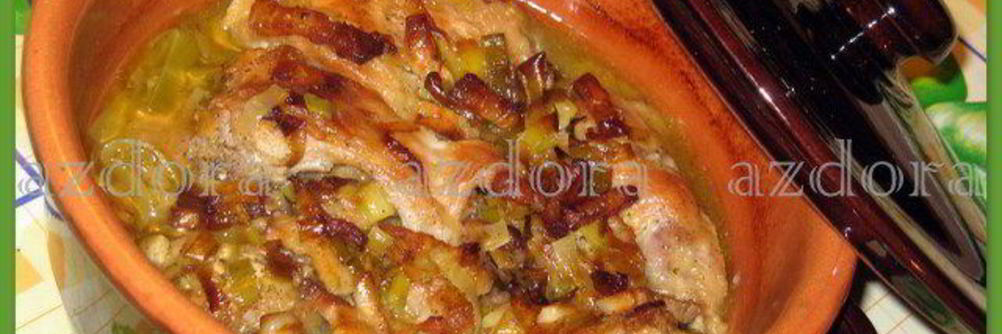 Кролик под пивом в горшочке