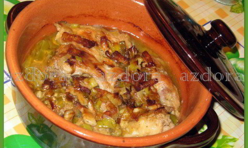 Рецепт кролик под пивом в горшочке