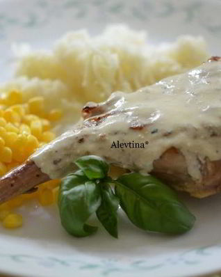 Кролик с горчичным соусом