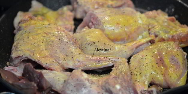 кролик с горчичным соусом