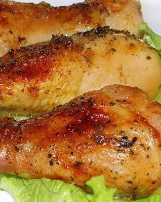 Куриная голень в фольге