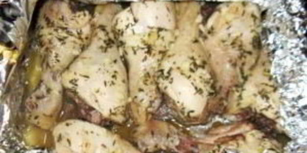 куриная голень в фольге