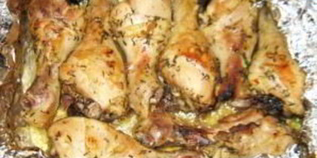 куриная голень в фольге