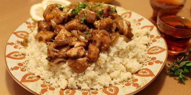 куриное филе по-мароккански с кускусом