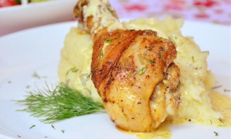 Рецепт куриные голени в сливочно-горчичном соусе