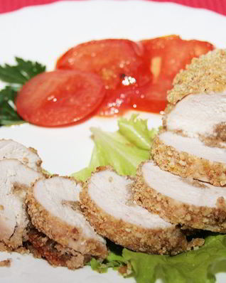 Куриные грудки в арахисе