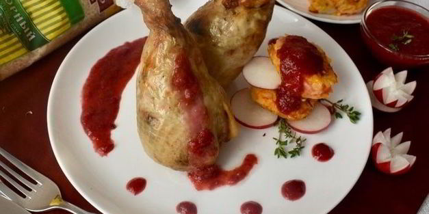 куриные ножки, фаршированные рисом и черносливом