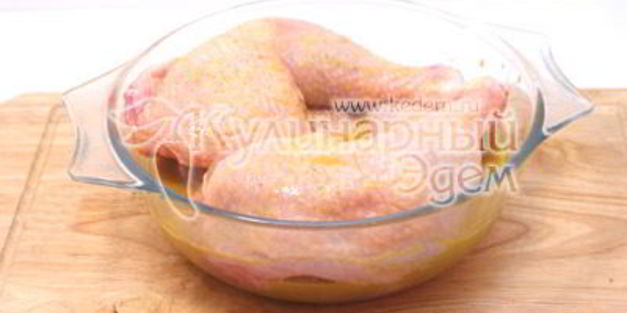 куриные ножки в горчично-медовой глазури