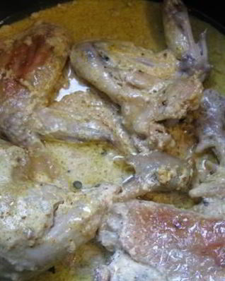 Куриные ножки в сливочном соусе