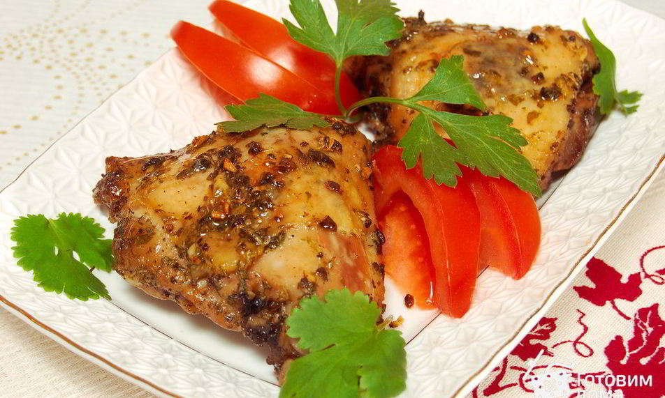 Рецепт куриные окорочка в маринаде из кинзы