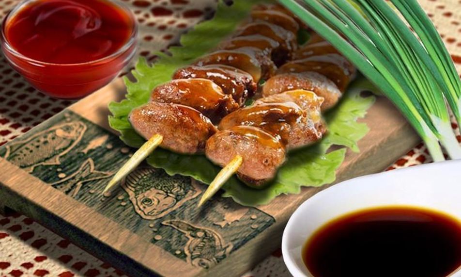 Рецепт куриные сердечки в духовке на шпажках