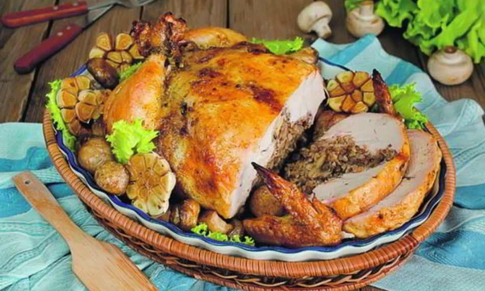 Рецепт курица, фаршированная грибами и сыром