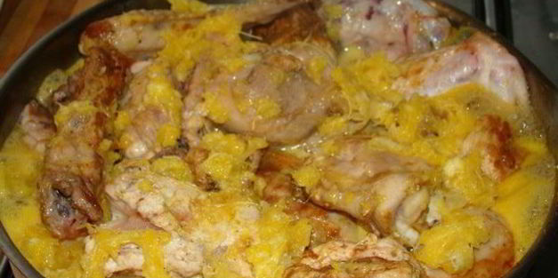 курица с апельсинами