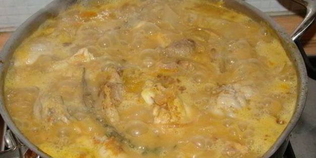 курица с апельсинами