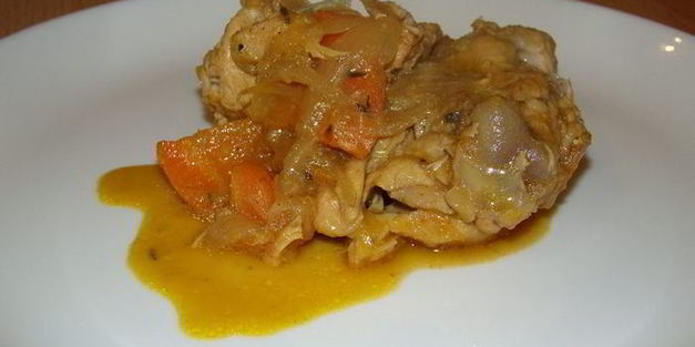 курица с апельсинами