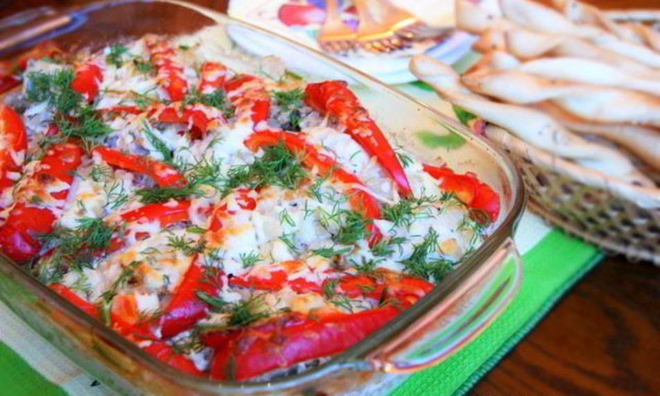 Рецепт курица с перцем, запеченные в сливках