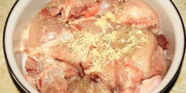 курица с перцем, запеченные в сливках