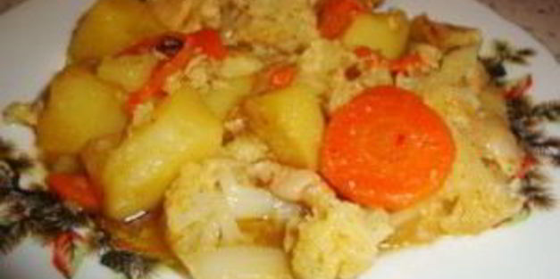 курица с цветной капустой в мультиварке