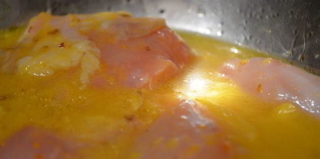 курица в апельсинах