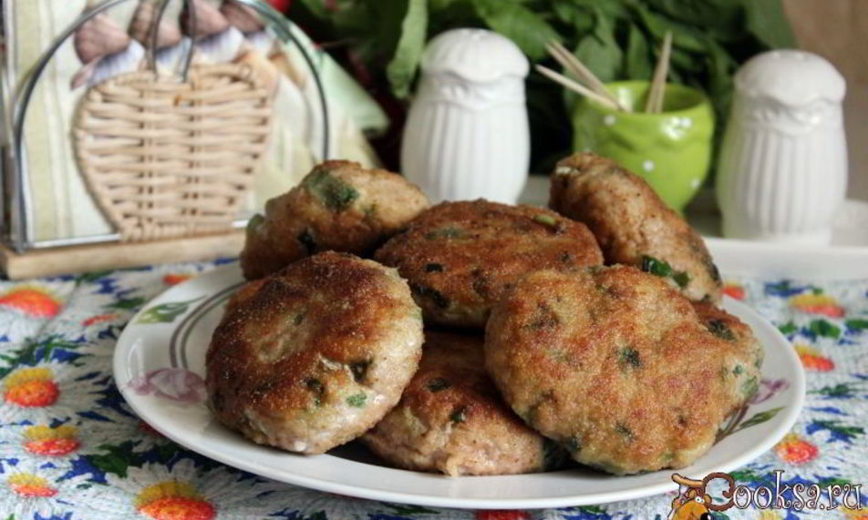 Рецепт мясные биточки с картофелем и черемшой