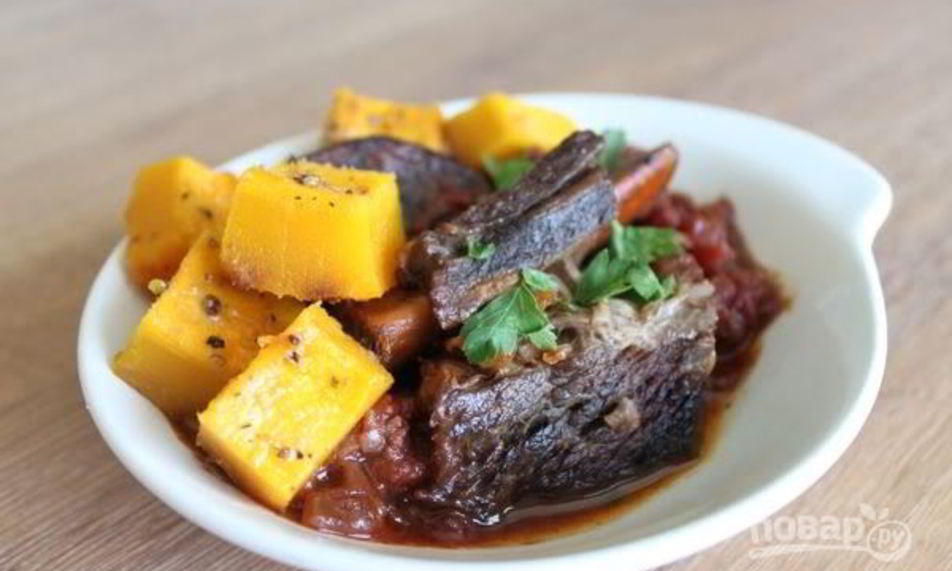 Рецепт мясо с тыквой