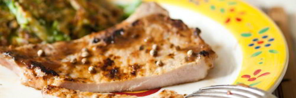 Отбивные из свинины с горчицей