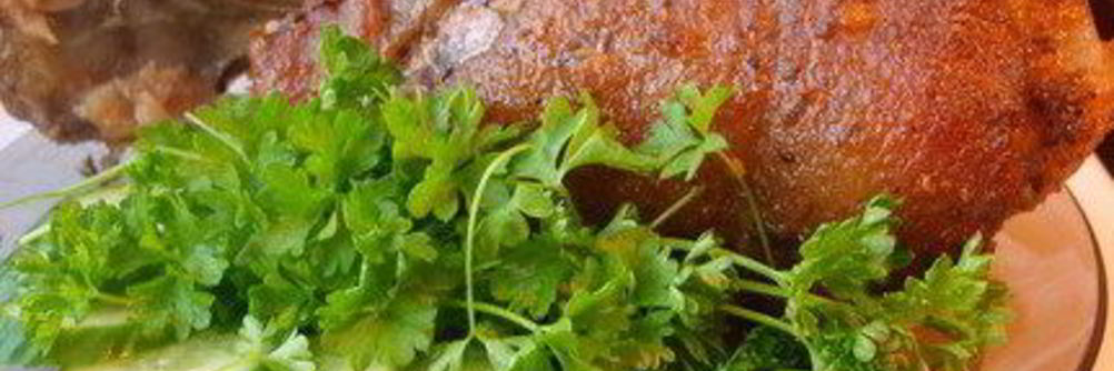 Рулька запеченая в горчице