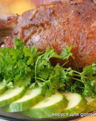 Рулька запеченая в горчице