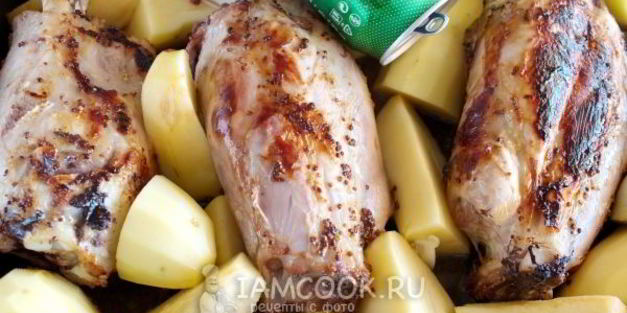 свиная рулька с картошкой в духовке