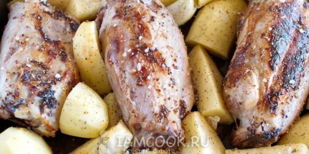 свиная рулька с картошкой в духовке