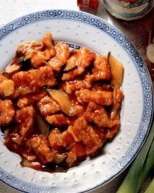 Свиной окорок с вермутом и розовым перцем