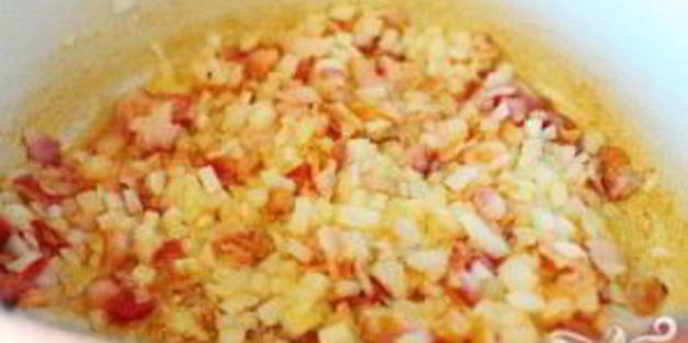 свиные отбивные со сливочной крупой