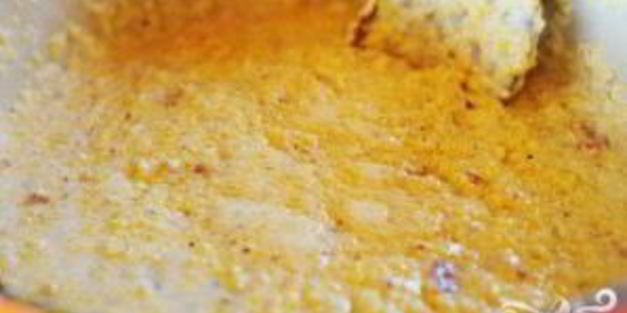 свиные отбивные со сливочной крупой