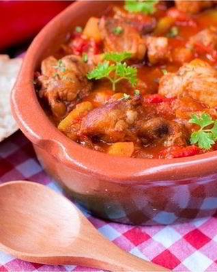 Телятина с овощами