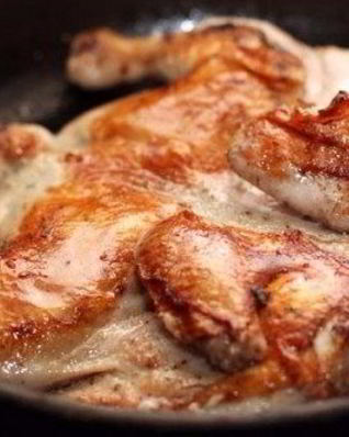 Цыпленок с чесночным соусом