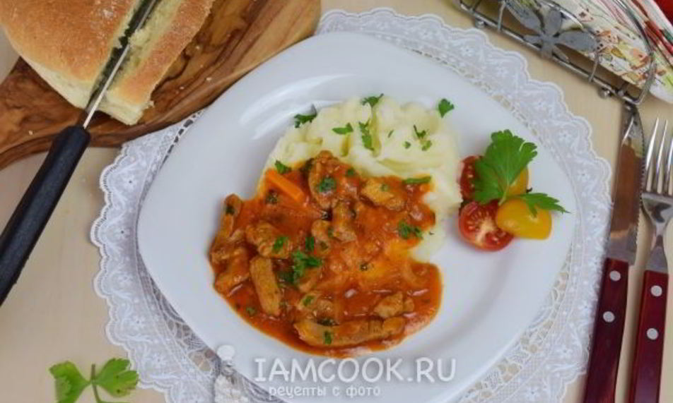 Рецепт тушеная свинина с подливкой