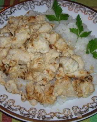 Тушеные куриные грудки