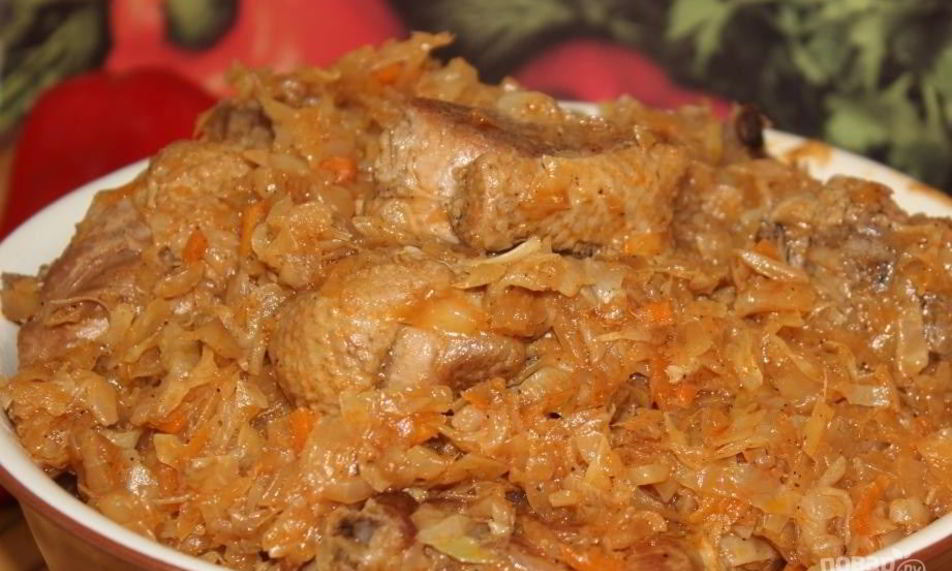 Рецепт утка, тушенная с капустой квашеной