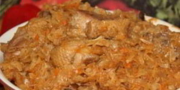 утка, тушенная с капустой квашеной