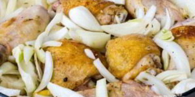 запеченная курица с апельсинами и фенхелем