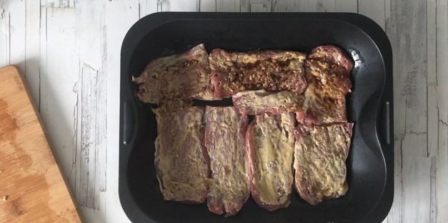 запеченная свиная вырезка с горчицей