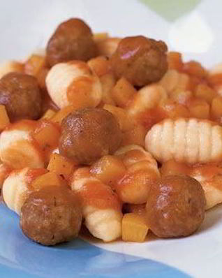 Ньокки с фрикадельками