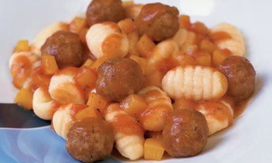 Рецепт ньокки с фрикадельками