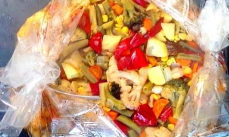 Рецепт овощи в рукаве в духовке гарнир праздничный