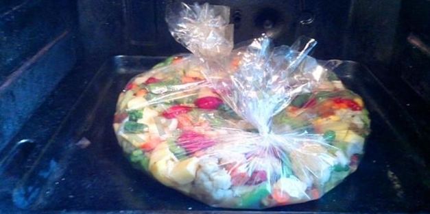 овощи в рукаве в духовке гарнир праздничный