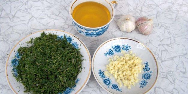 баклажаны с чесноком и укропом