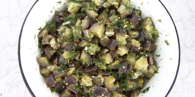 баклажаны с чесноком и укропом