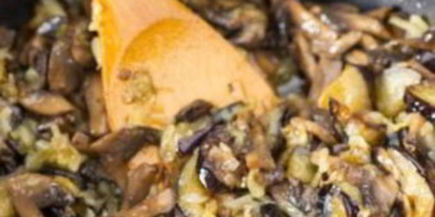 баклажаны с шампиньонами